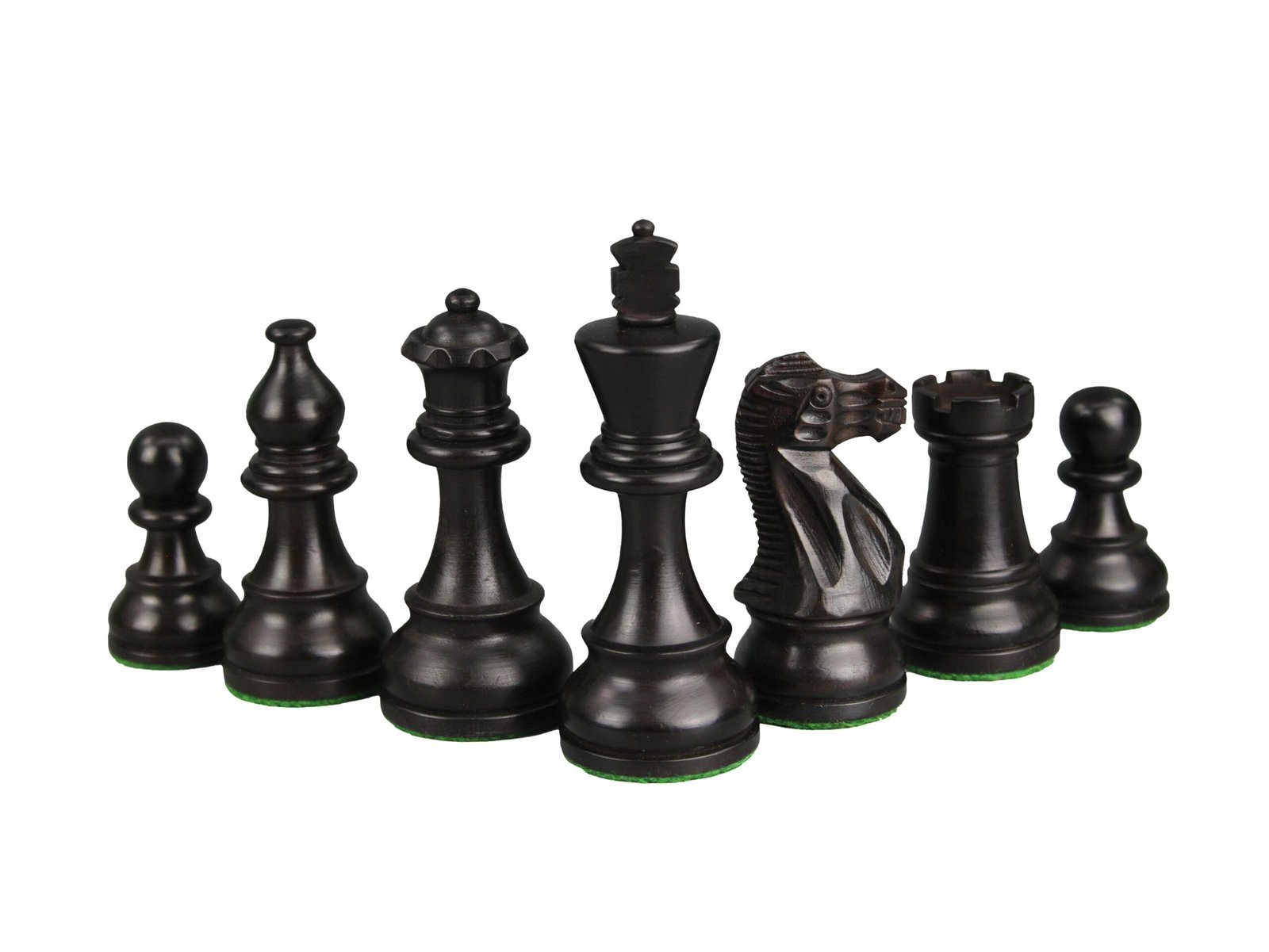 ebonised classic staunton chess pieces