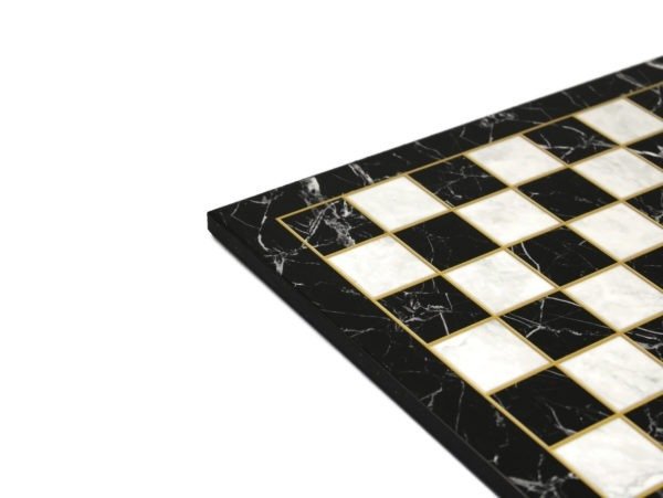 black marble chess board surface