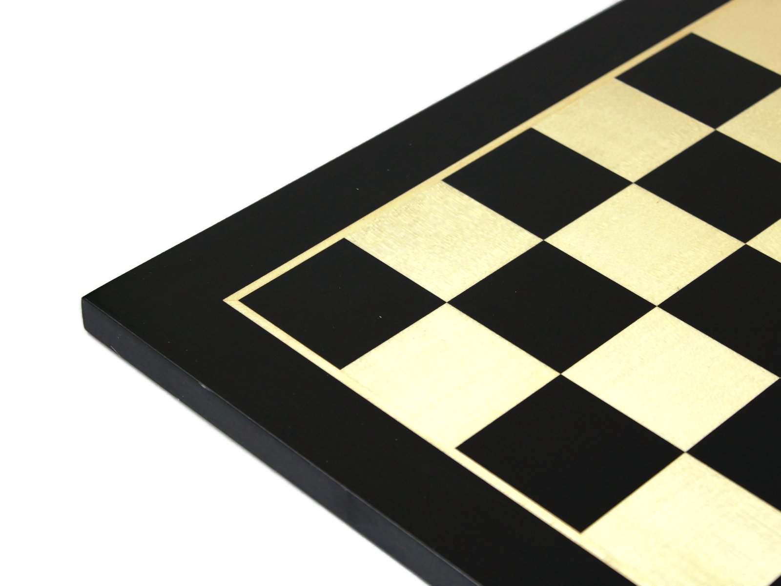 black and maple chess board corner